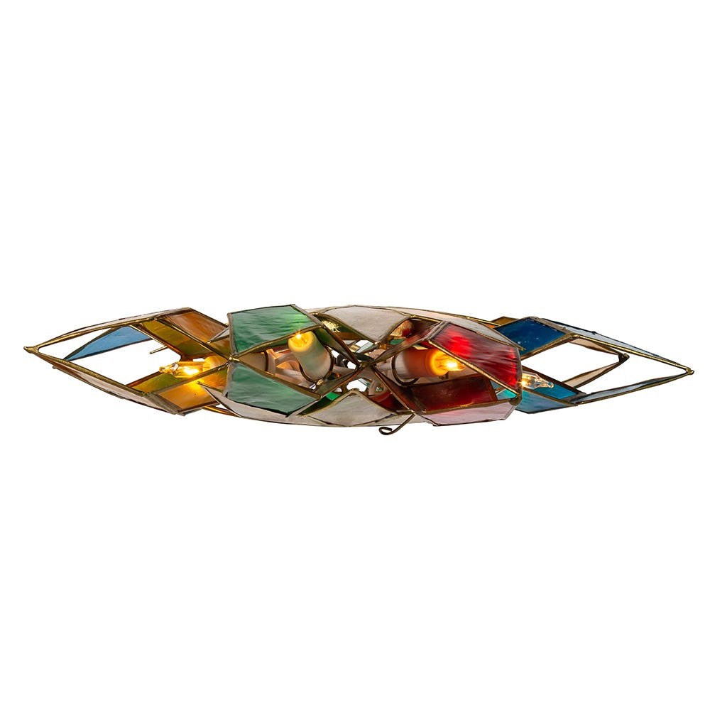 9.25" UL 10L Capiz Multicolored Star Treetop