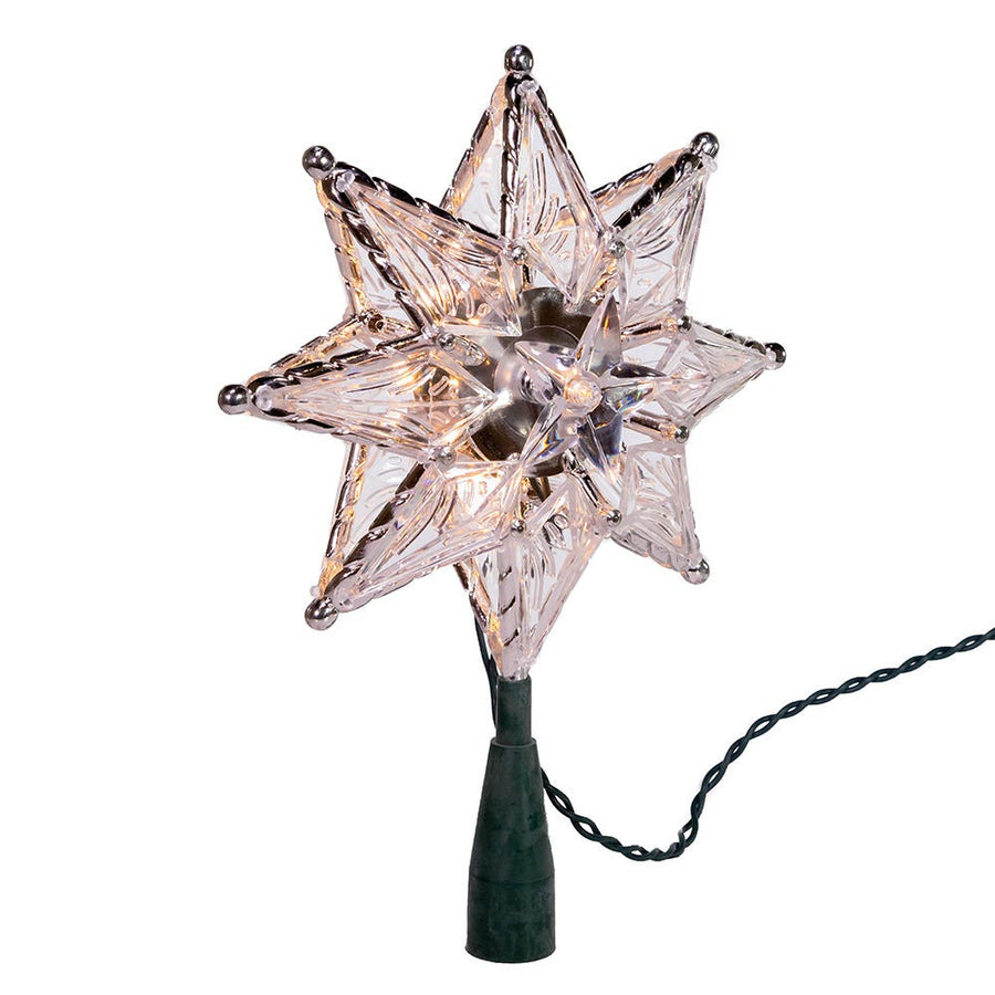 8" UL 10L 8-Point Clear Star Treetop