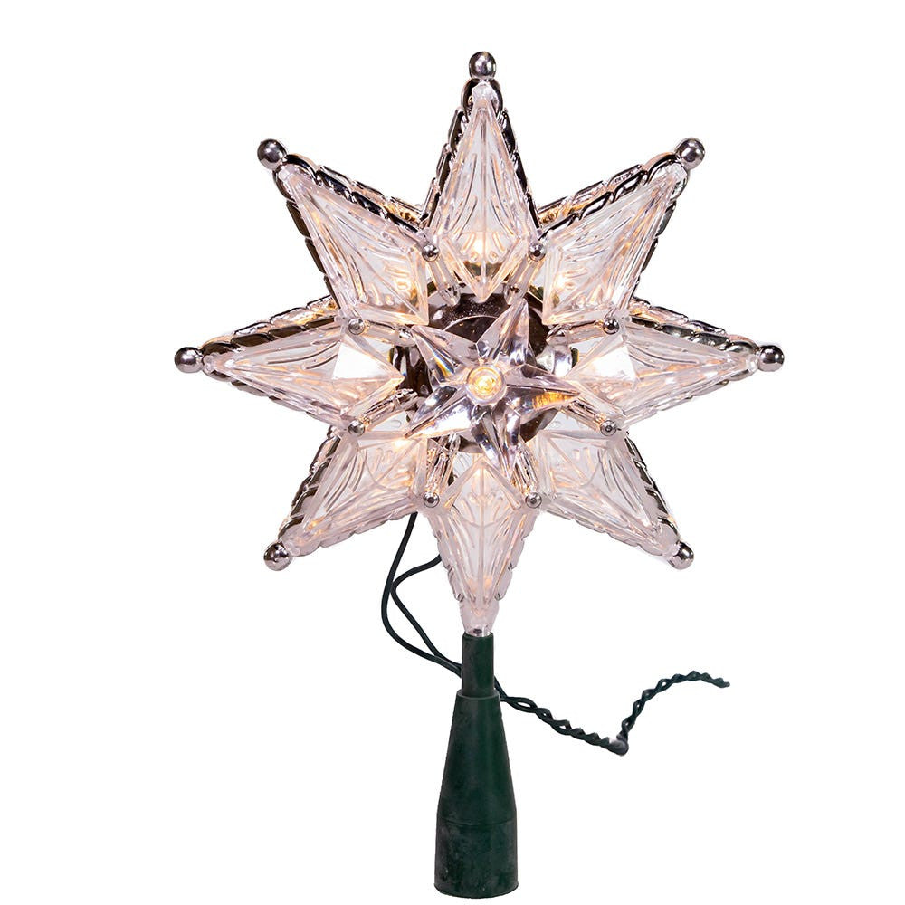 8" UL 10L 8-Point Clear Star Treetop