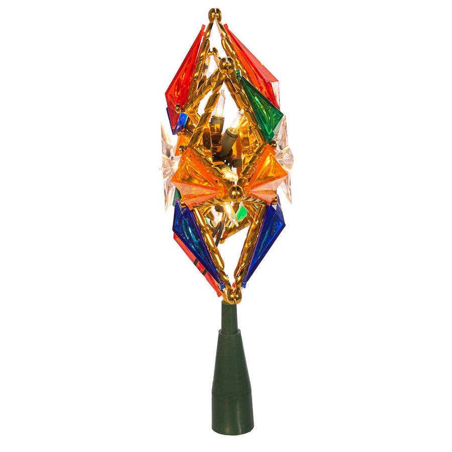8" UL 10L 8-Point Multicolored Star Treetop