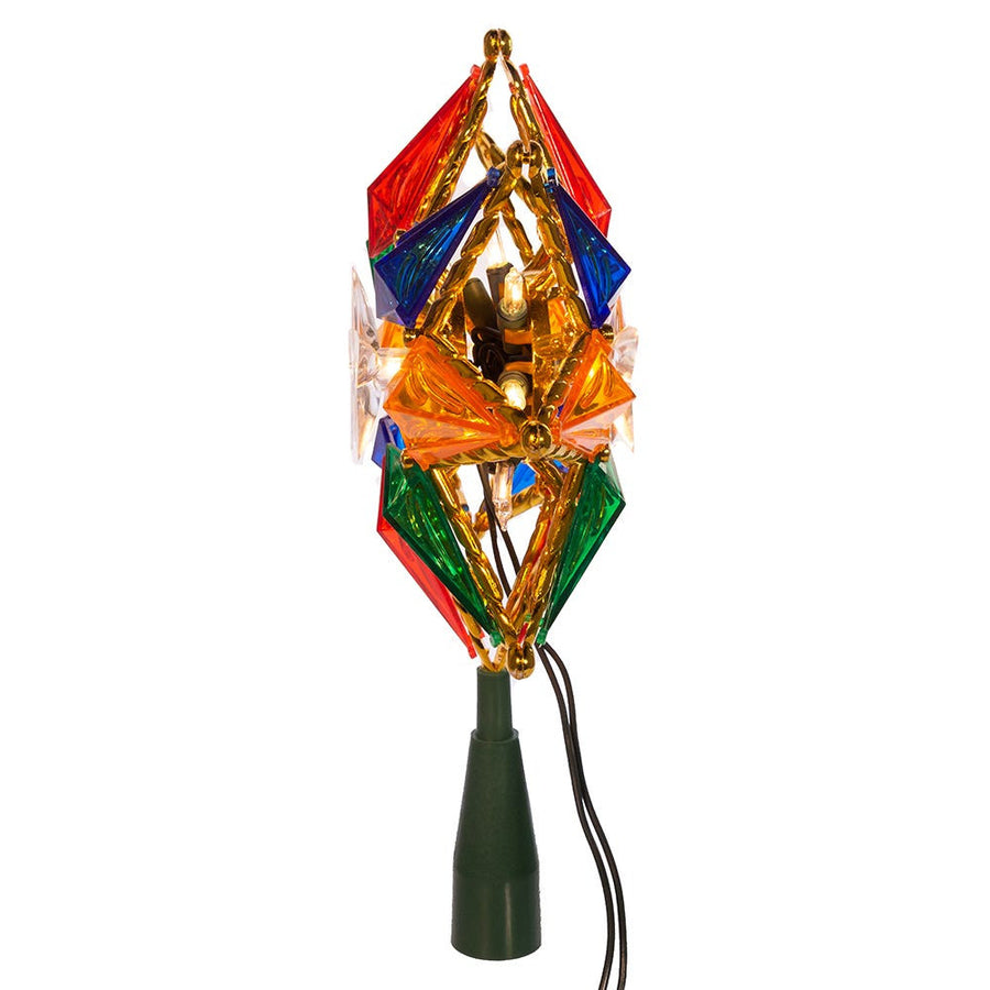 8" UL 10L 8-Point Multicolored Star Treetop