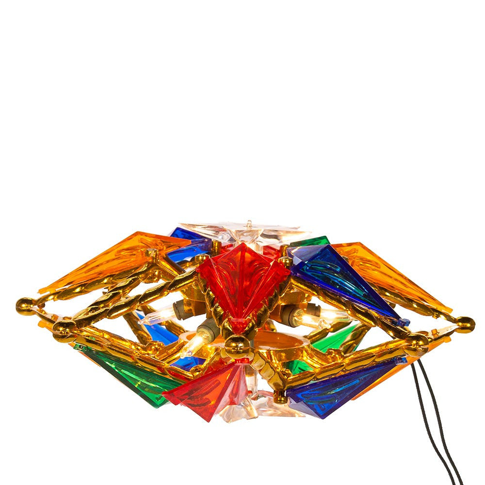 8" UL 10L 8-Point Multicolored Star Treetop