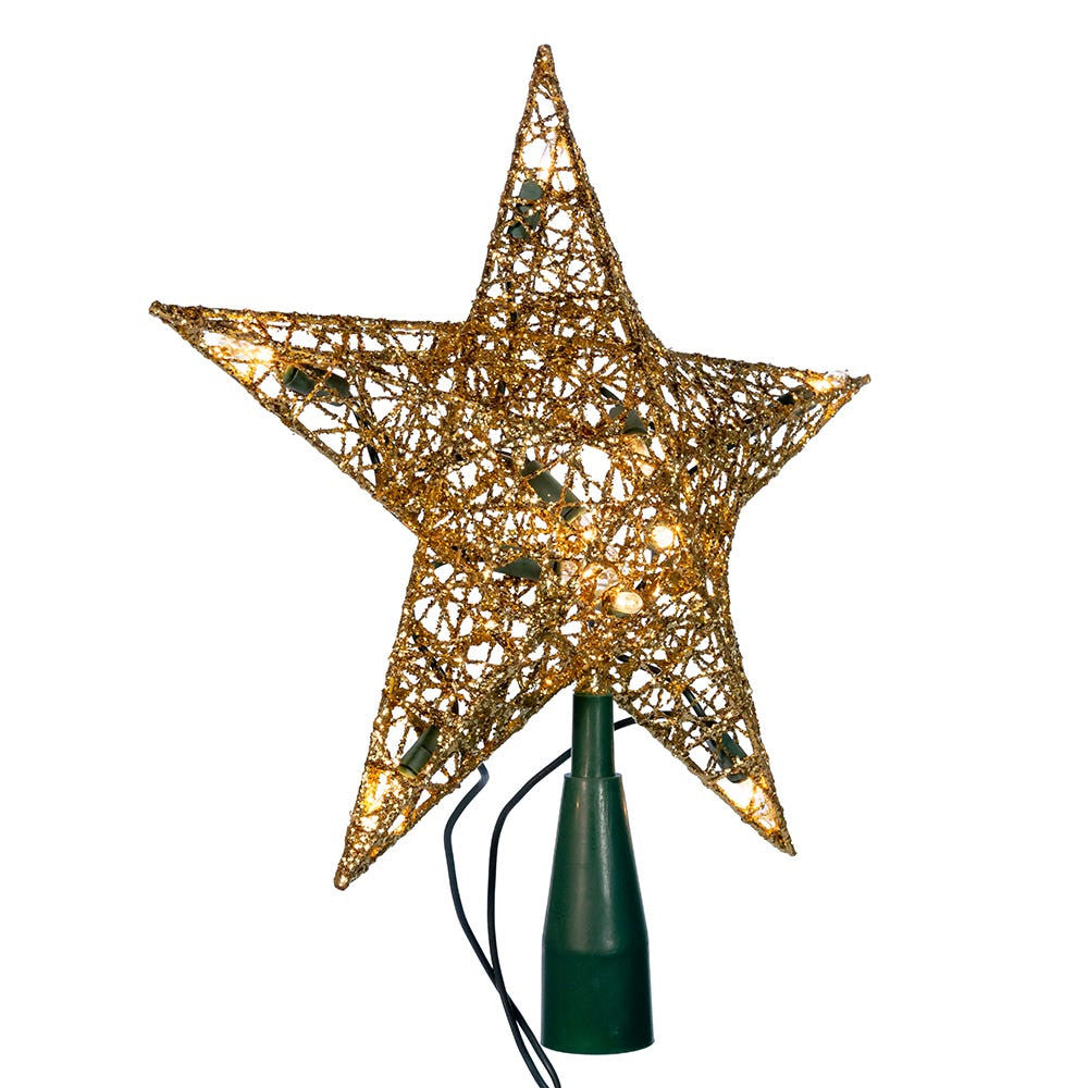 9" UL 10L Gold Wire Star Treetop