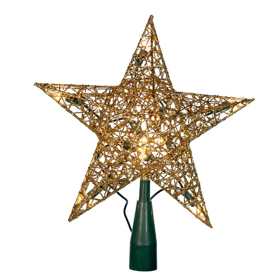 9" UL 10L Gold Wire Star Treetop