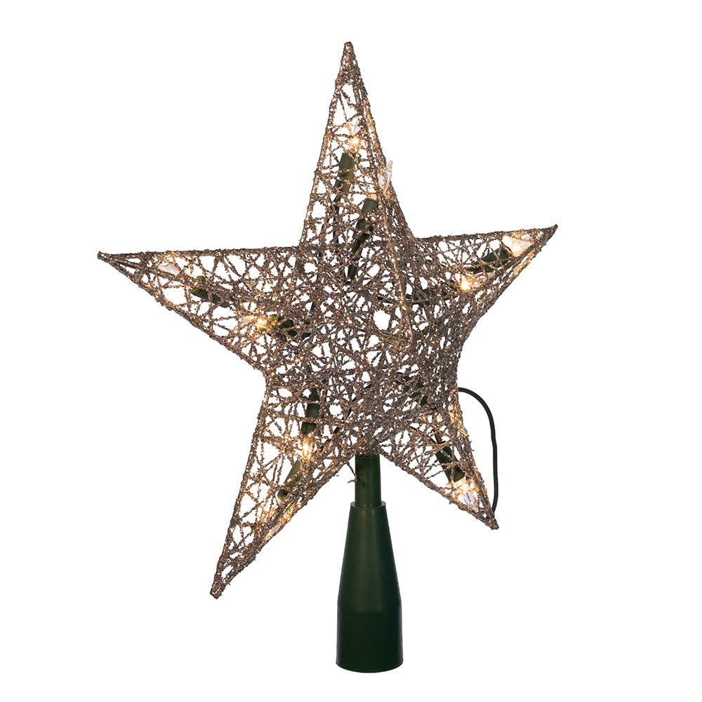 9" UL 10L Silver Wire Star Treetop