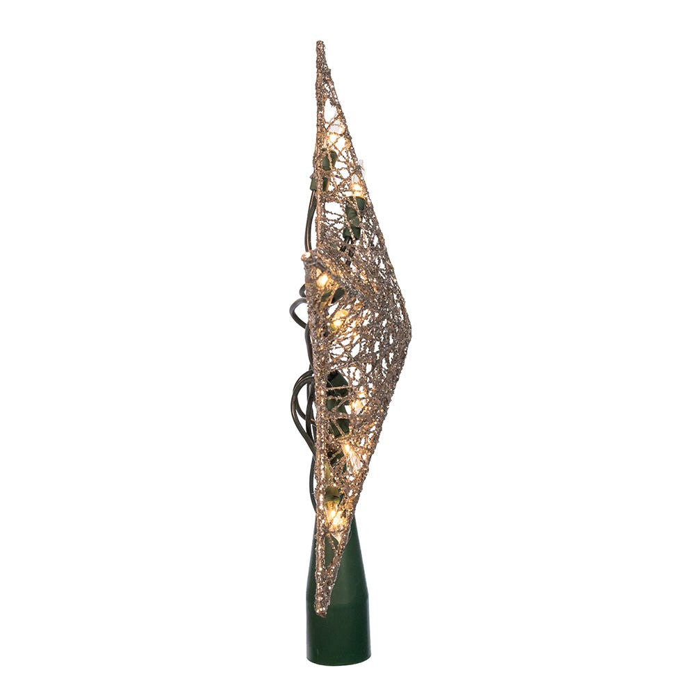 9" UL 10L Silver Wire Star Treetop