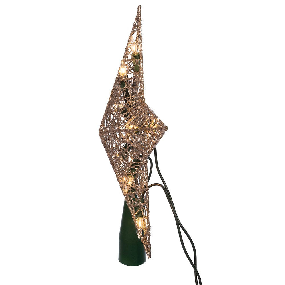 9" UL 10L Silver Wire Star Treetop
