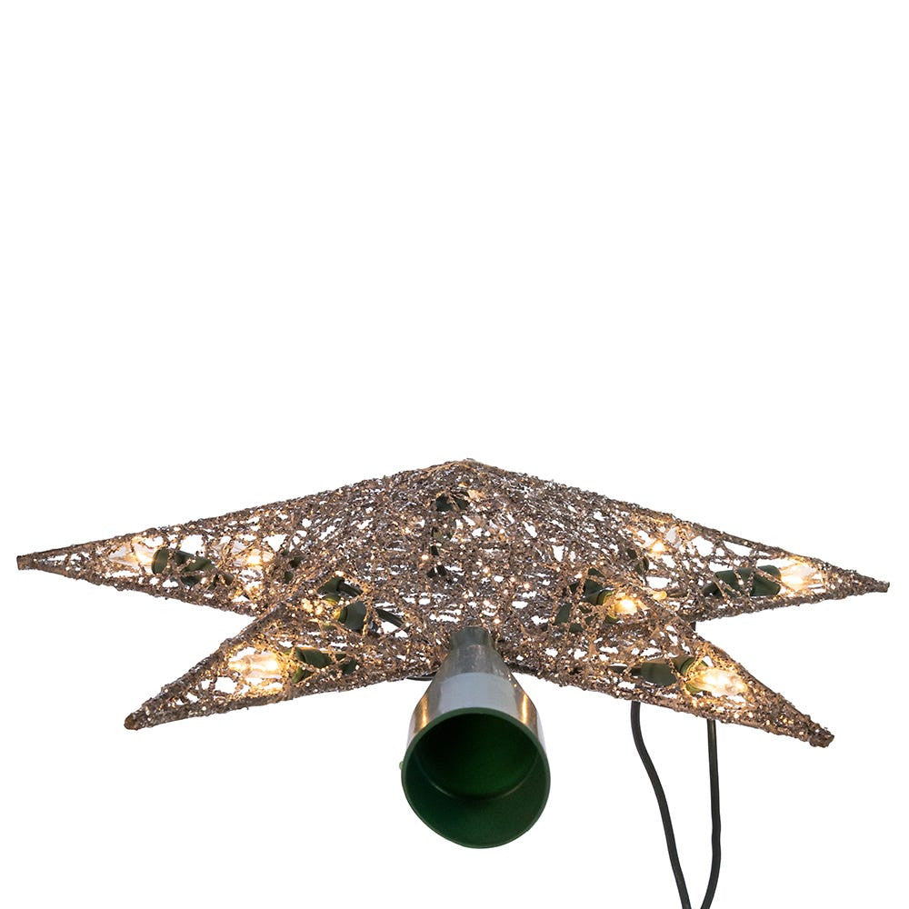 9" UL 10L Silver Wire Star Treetop