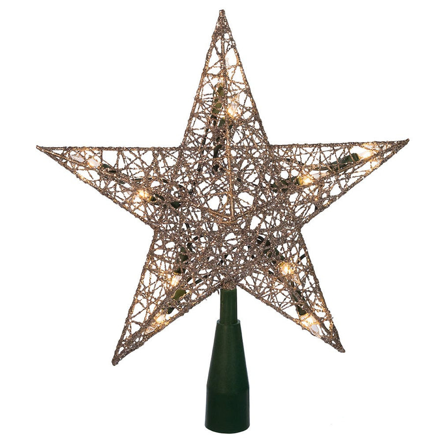 9" UL 10L Silver Wire Star Treetop