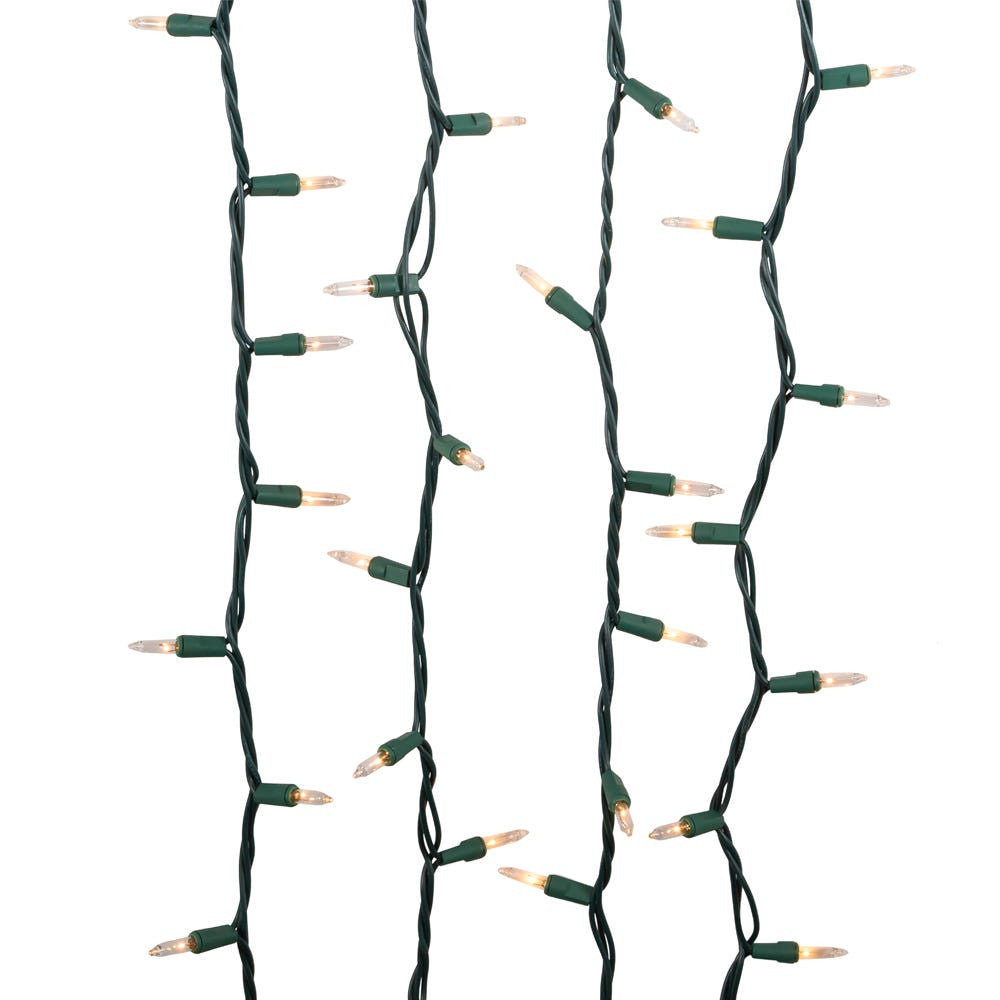 9.2' UL 50-Light Clear Light Green Wire Light Set