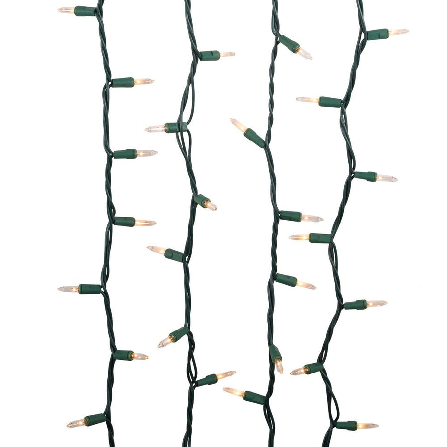 9.2' UL 50-Light Clear Light Green Wire Light Set