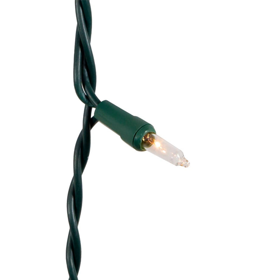 9.2' UL 50-Light Clear Light Green Wire Light Set