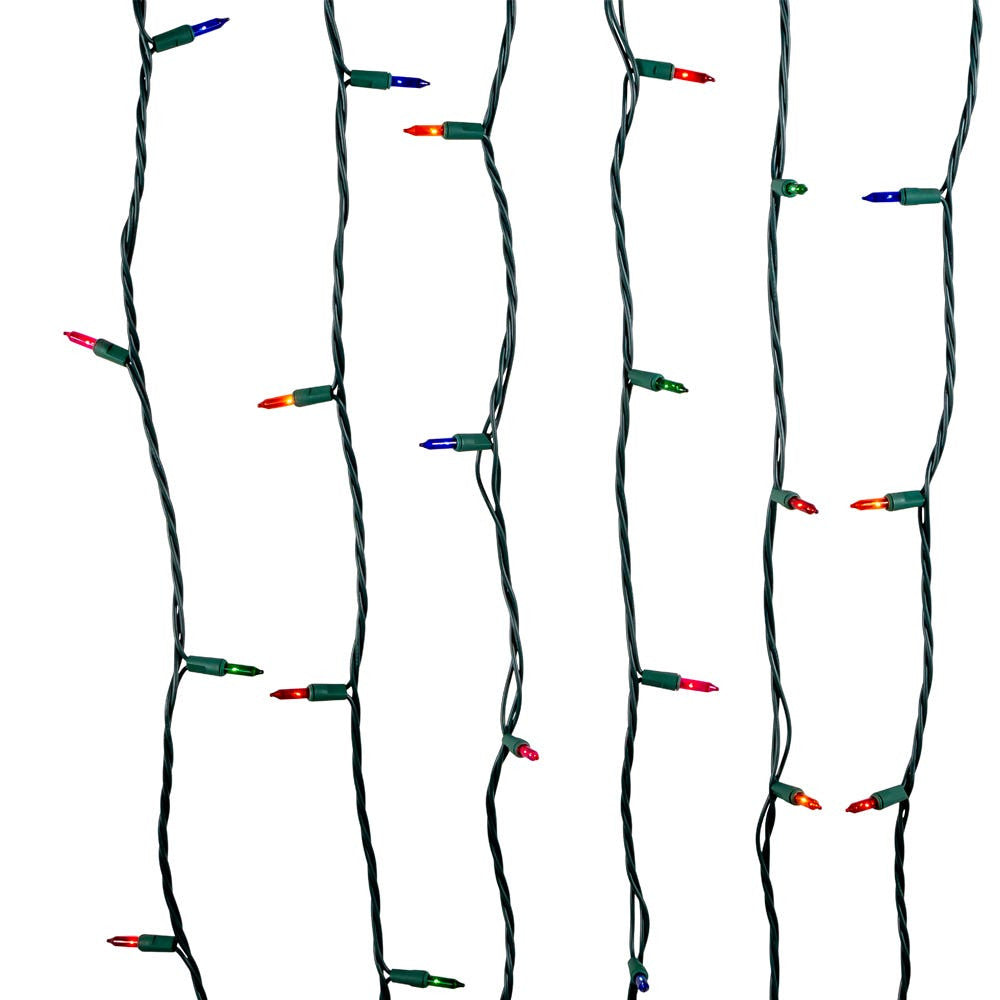 9.2' UL 50-Light Multicolor Light Green Wire Light Set