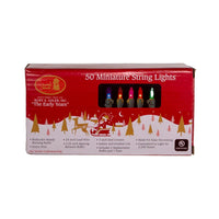 9.2' UL 50-Light Multicolor Light Green Wire Light Set