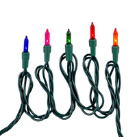 18.5' UL 100-Light Multicolor Light Green Wire Light Set