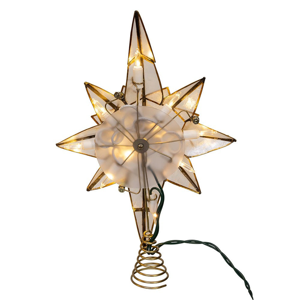 11" UL 10L LED Capiz Star Treetop