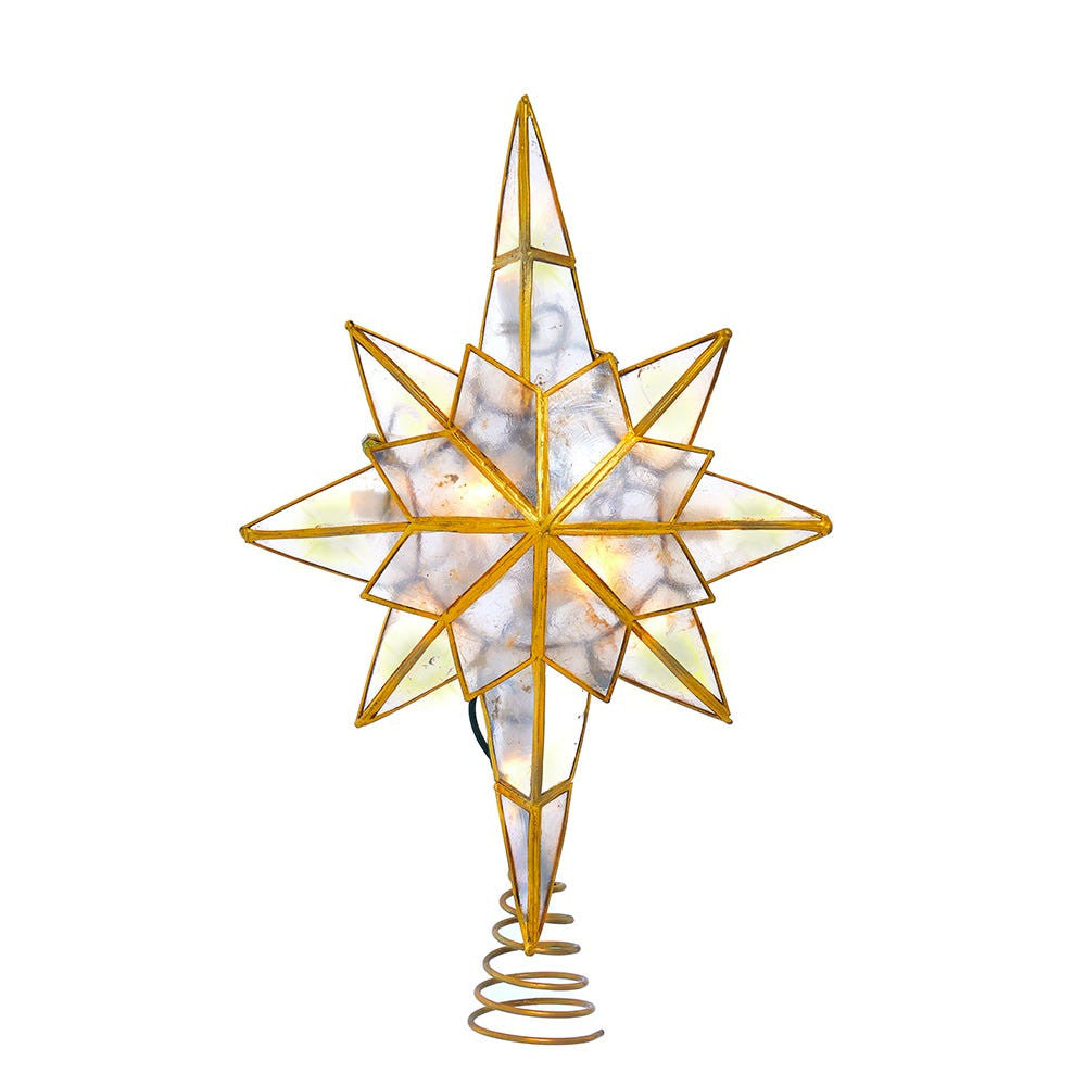 11" UL 10L LED Capiz Star Treetop