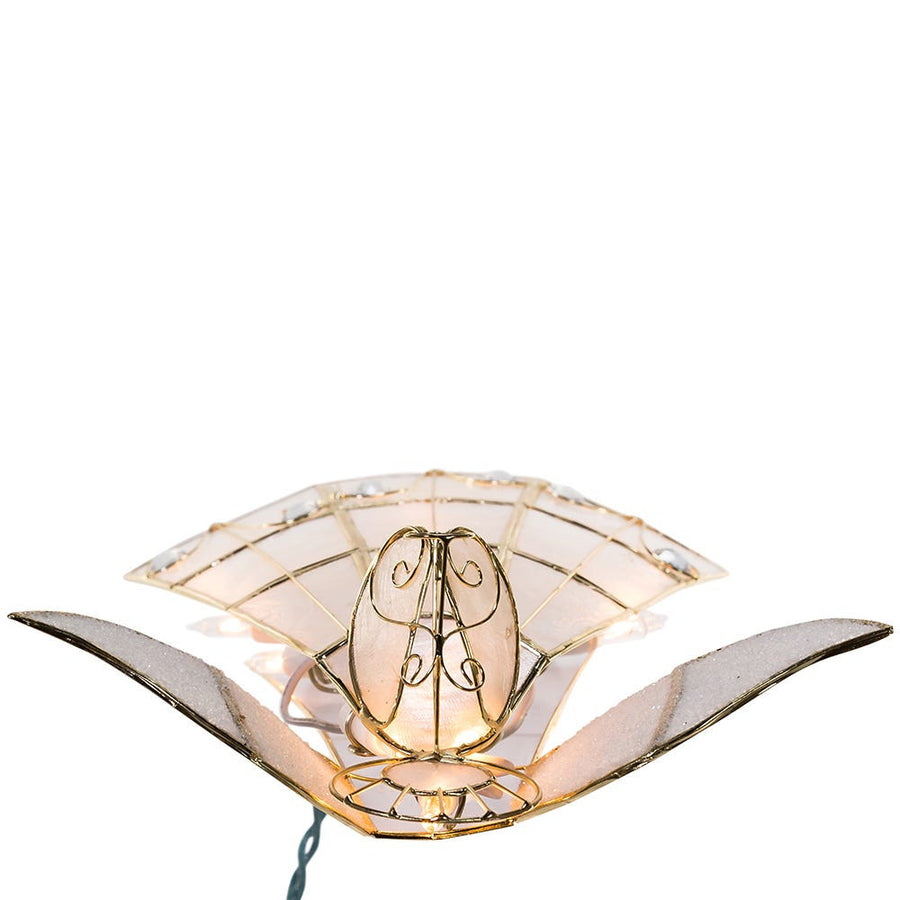 10.5" UL 10L Capiz Angel With Trumpet Treetop