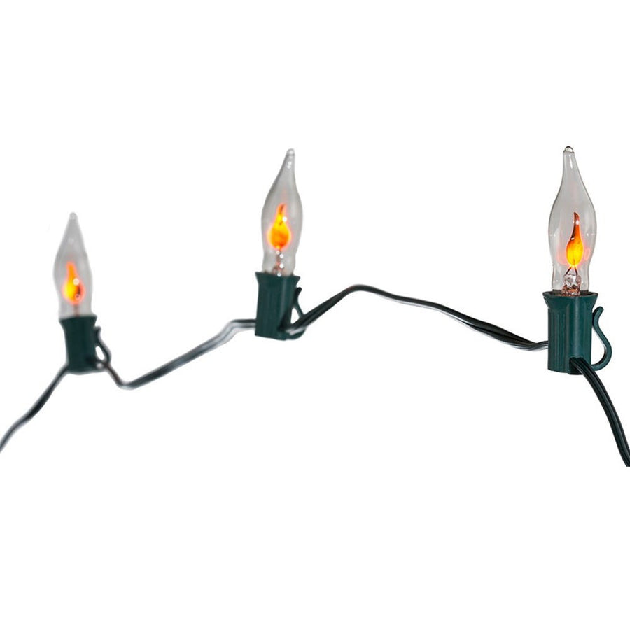 18' UL 10L C7 Flicker Flame Connectible Light Set with 24" Spacing