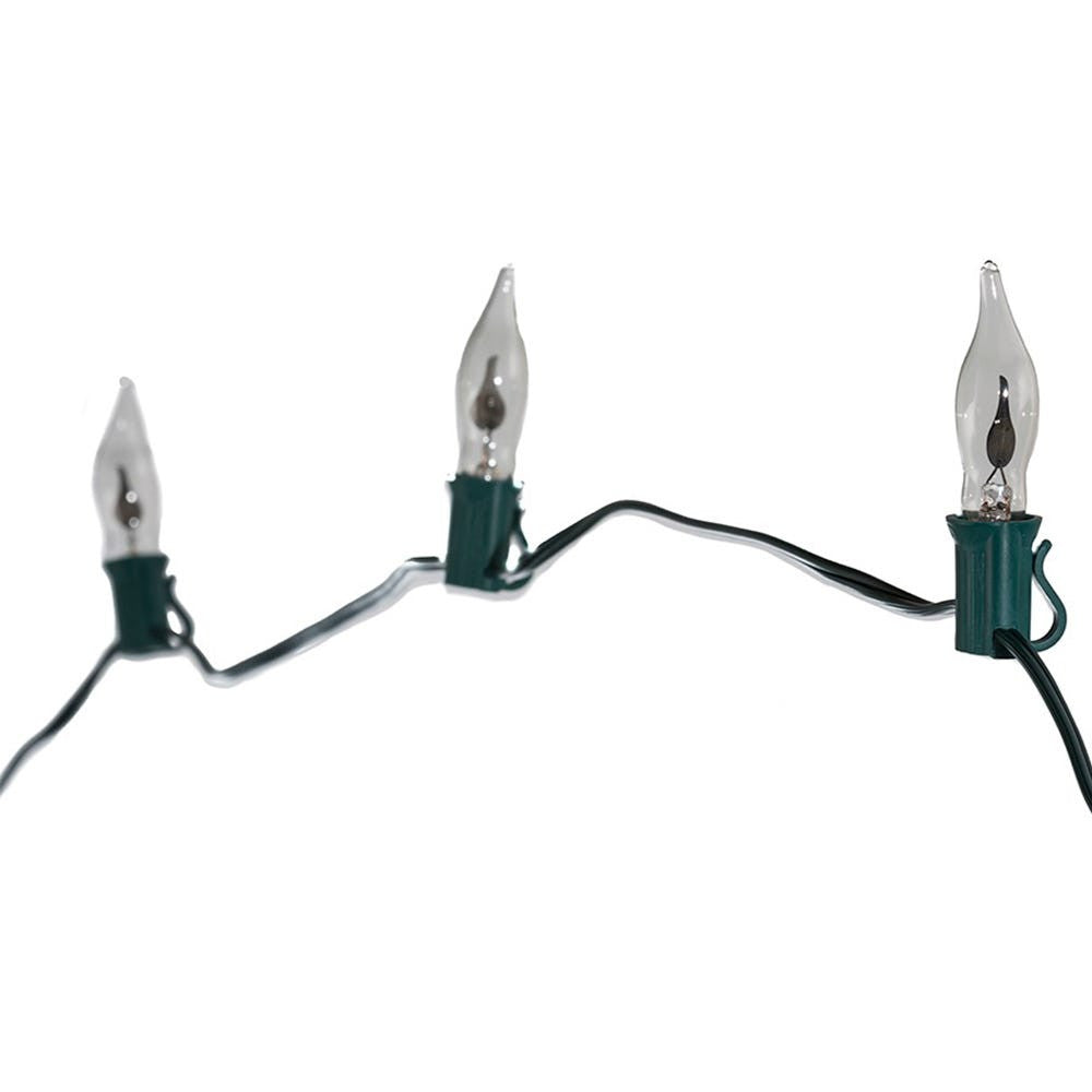 18' UL 10L C7 Flicker Flame Connectible Light Set with 24" Spacing