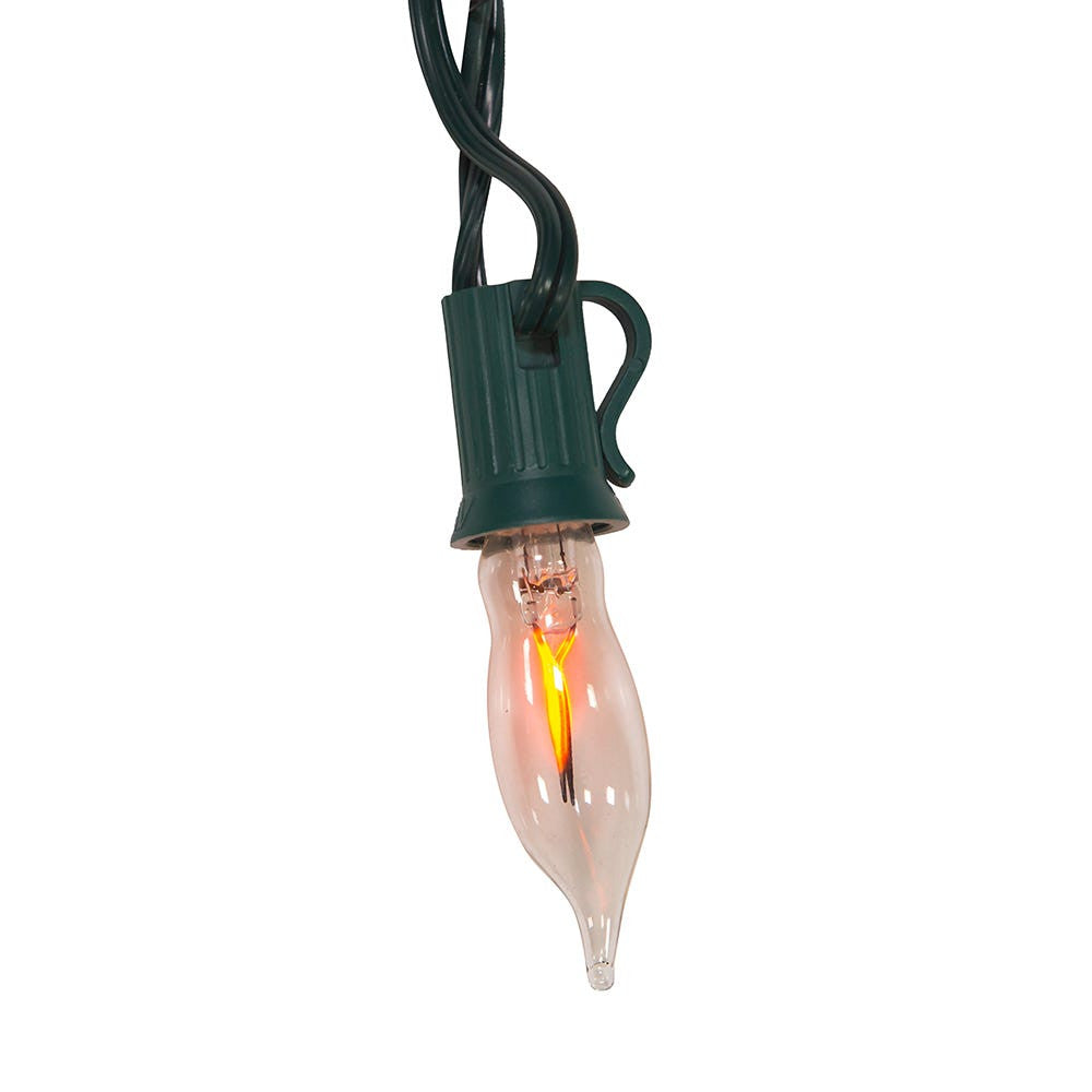 18' UL 10L C7 Flicker Flame Connectible Light Set with 24" Spacing
