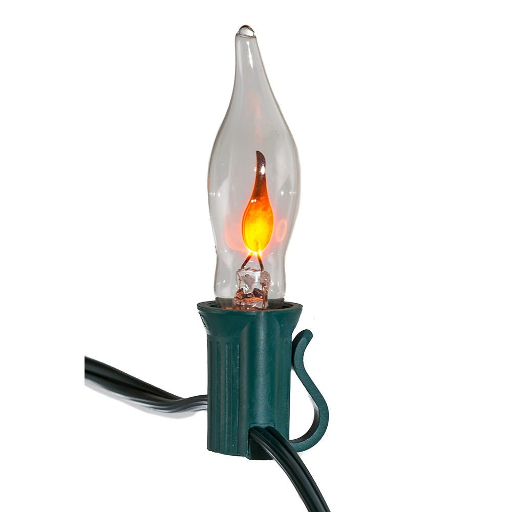 18' UL 10L C7 Flicker Flame Connectible Light Set with 24" Spacing