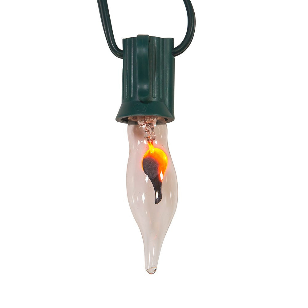 18' UL 10L C7 Flicker Flame Connectible Light Set with 24" Spacing