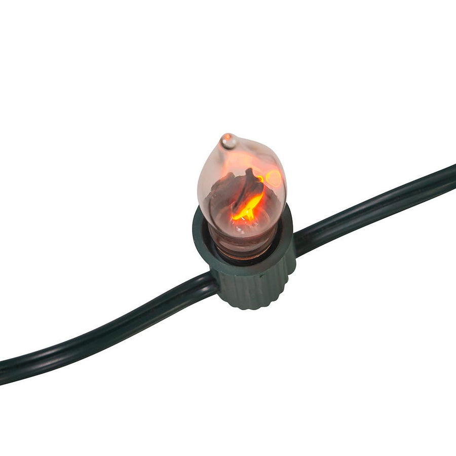 18' UL 10L C7 Flicker Flame Connectible Light Set with 24" Spacing