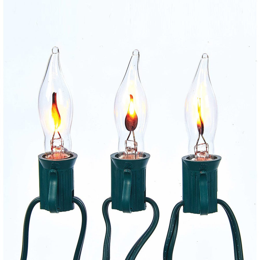 18' UL 10L C7 Flicker Flame Connectible Light Set with 24" Spacing