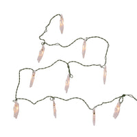 9' UL 10L White Snowflake Light Set