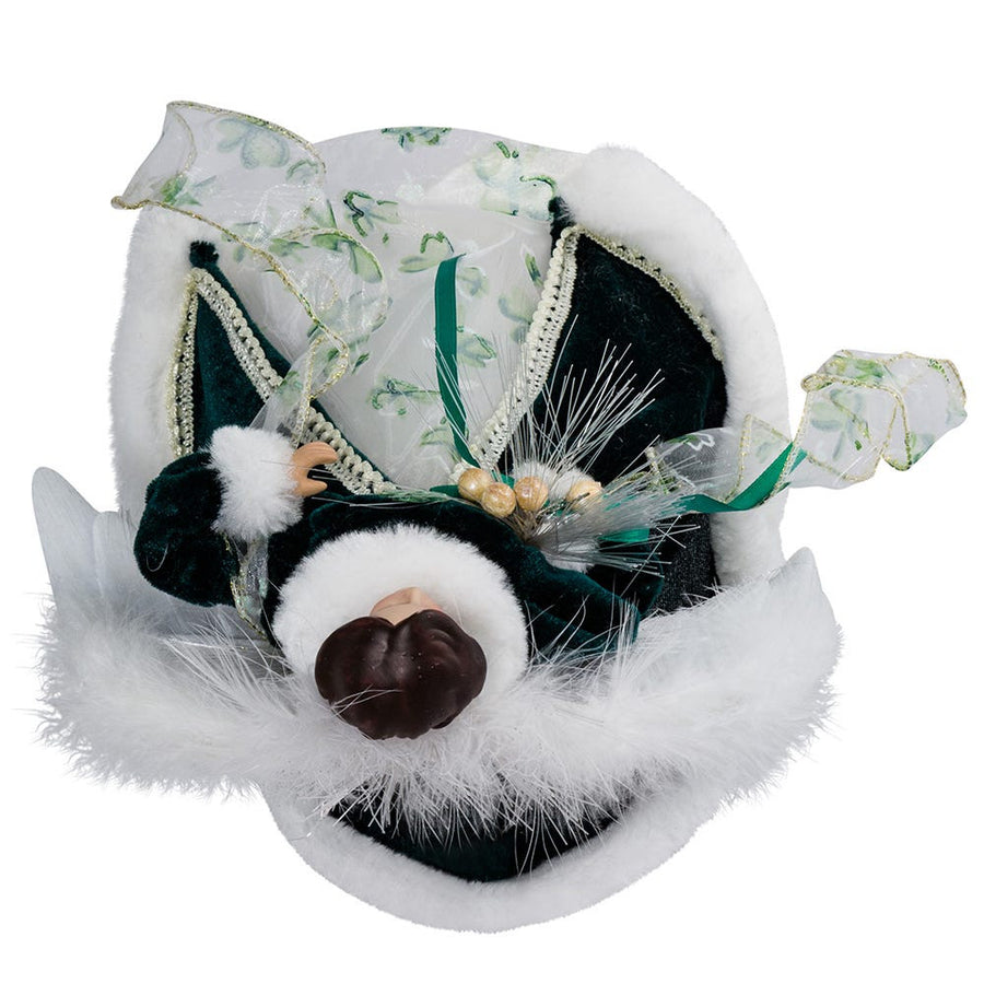 12" 10L Warm White LED Fiber-Optic Irish Angel Treetop