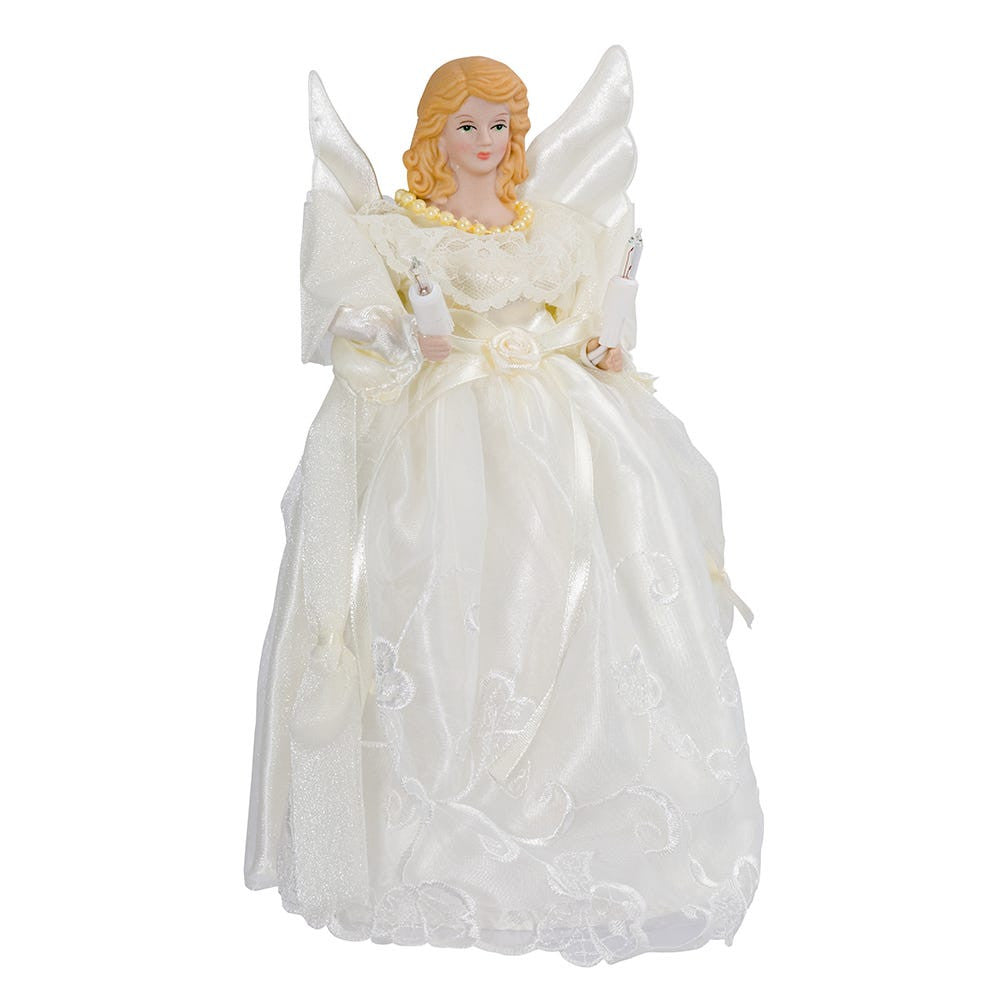 10" UL 10L Gold and Ivory Angel Treetop