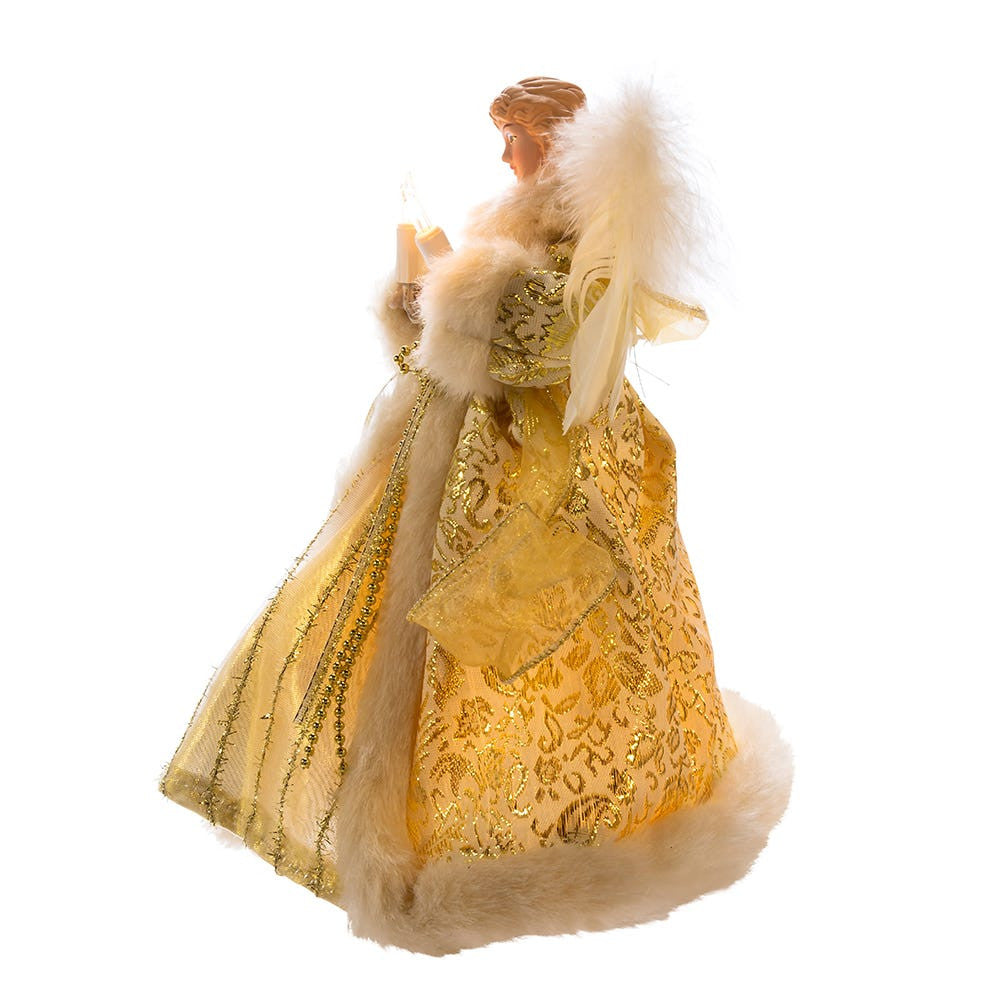 10" UL 10L Ivory and Gold Angel Treetop