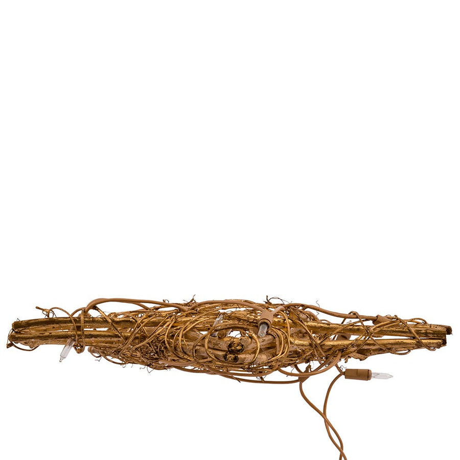 9.8" UL 20L Gold Rattan Star Treetop