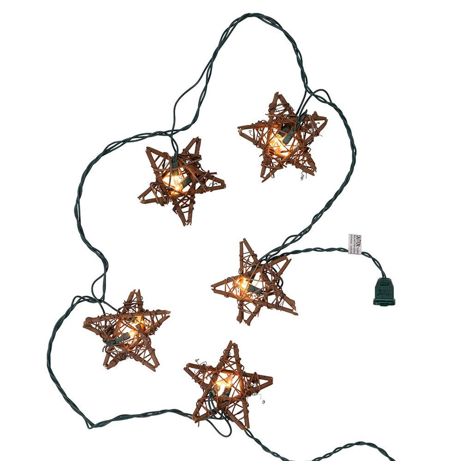 9' UL 10L Rattan Natural Star Light Set