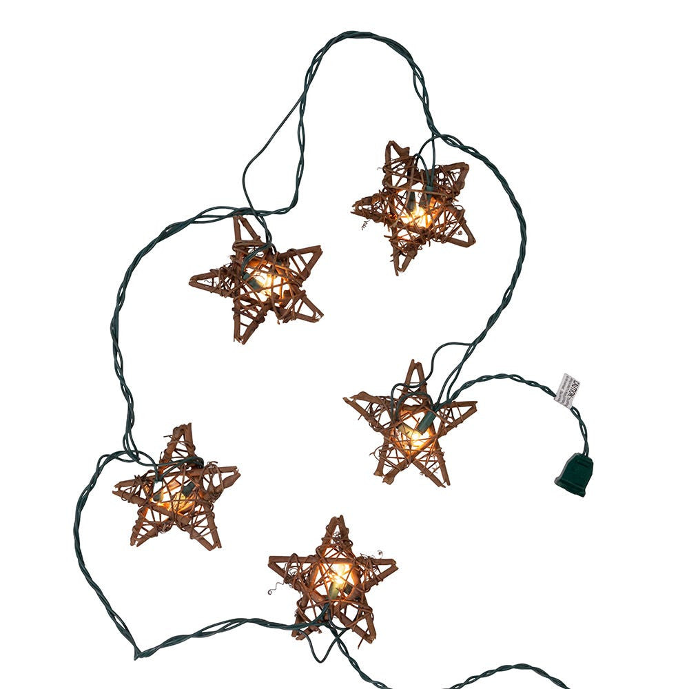 9' UL 10L Rattan Natural Star Light Set