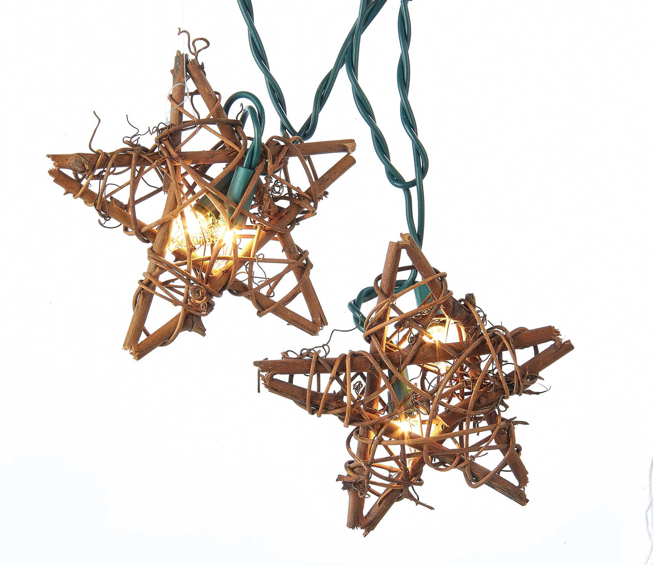 9' UL 10L Rattan Natural Star Light Set