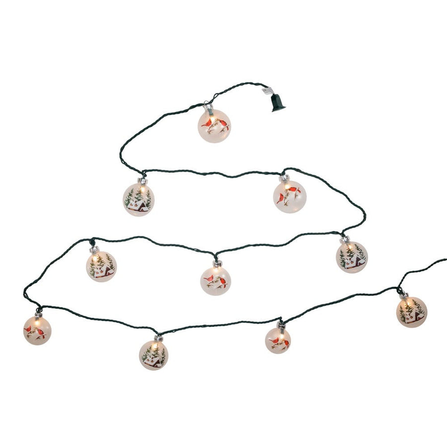 9' UL 10L Cardinal and Cabin Disc Light Set With Green Wire