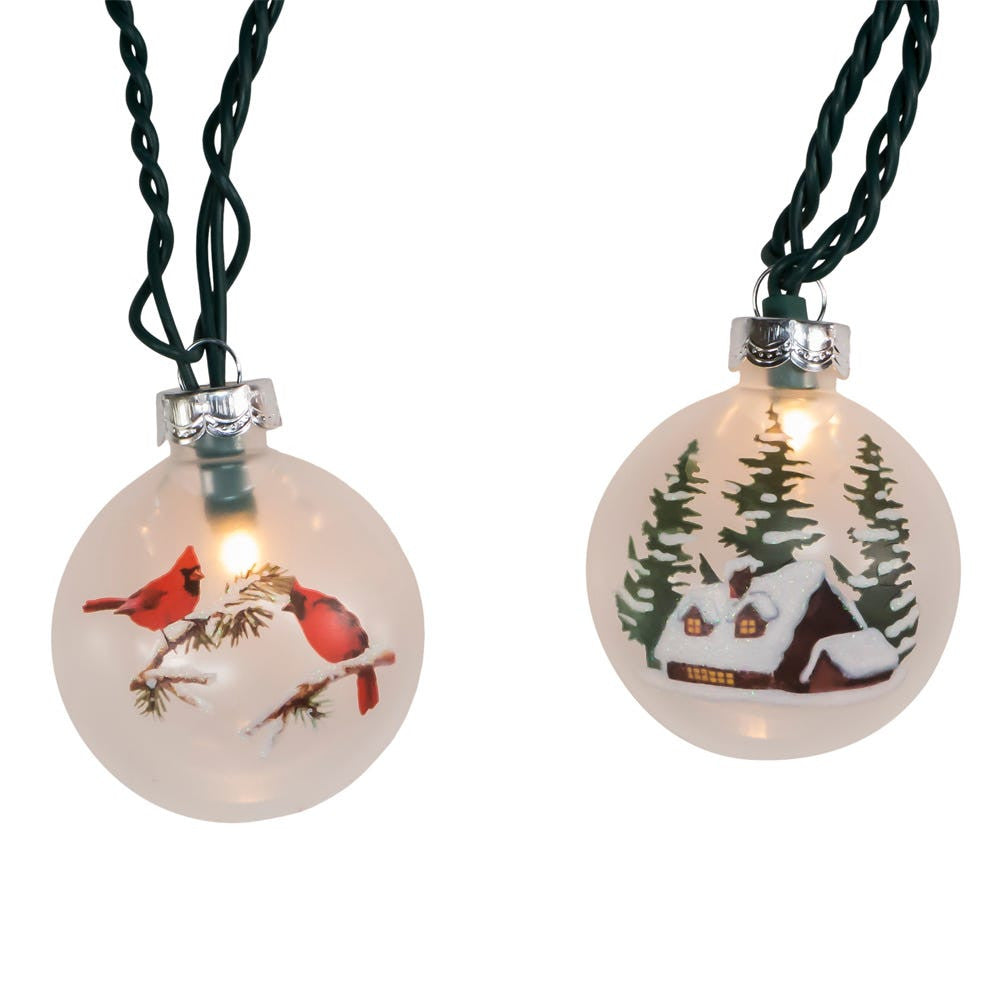9' UL 10L Cardinal and Cabin Disc Light Set With Green Wire