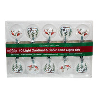 9' UL 10L Cardinal and Cabin Disc Light Set With Green Wire