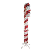5' Pre-Lit LED Tinsel Candy Cane