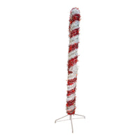 6' Pre-Lit Tinsel LED Candy Cane