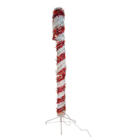 6' Pre-Lit Tinsel LED Candy Cane