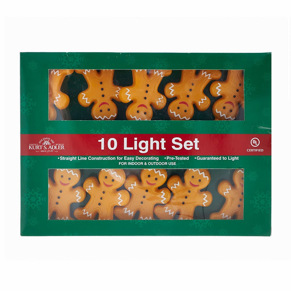 9' UL 10L Gingerbread Man Light Set
