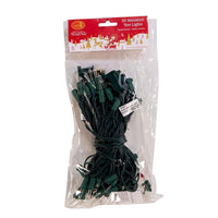 24.5' 50-Light Clear Light Green Wire Light Set In Polybag