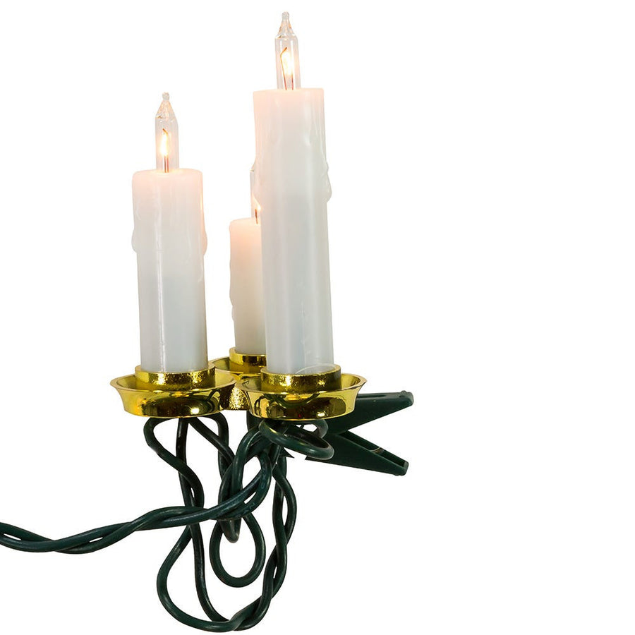 14' UL 15L White Triple Candle Clip-On Connectible Light Set