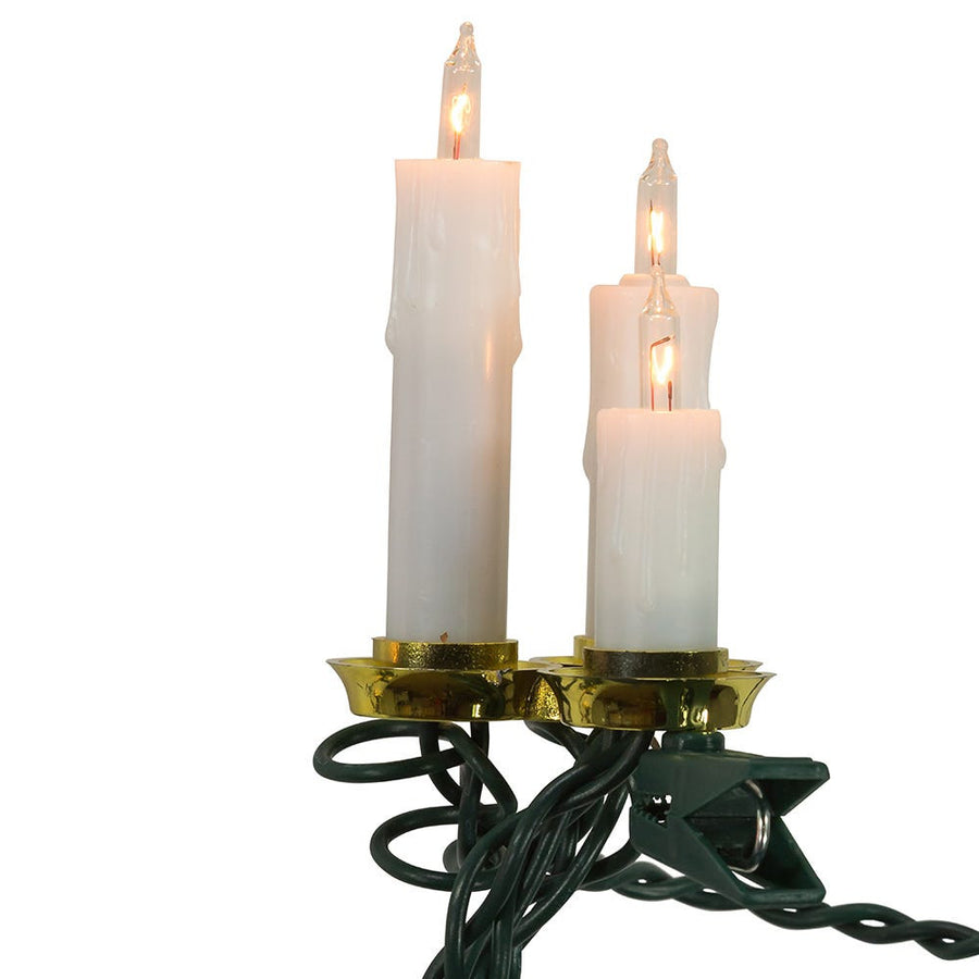 14' UL 15L White Triple Candle Clip-On Connectible Light Set