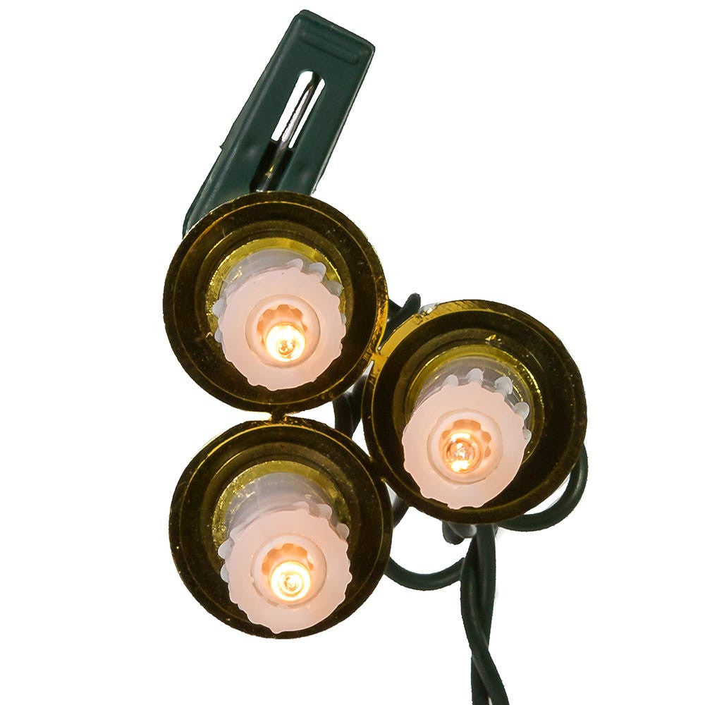 14' UL 15L White Triple Candle Clip-On Connectible Light Set