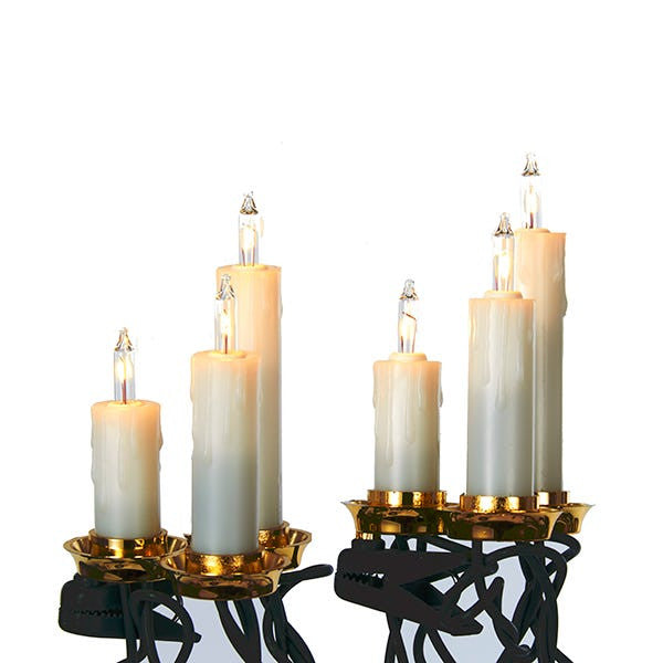 14' UL 15L White Triple Candle Clip-On Connectible Light Set