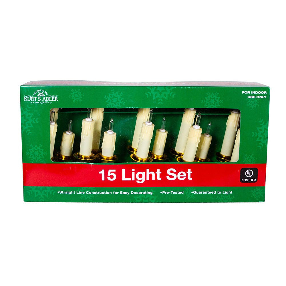 28' UL 15L Triple Candle Clip-On Connectible Light Set with 24" Spacing